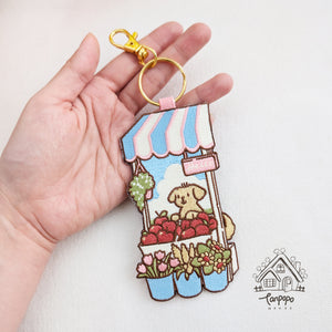 Embroidered Keychain - Farm stand