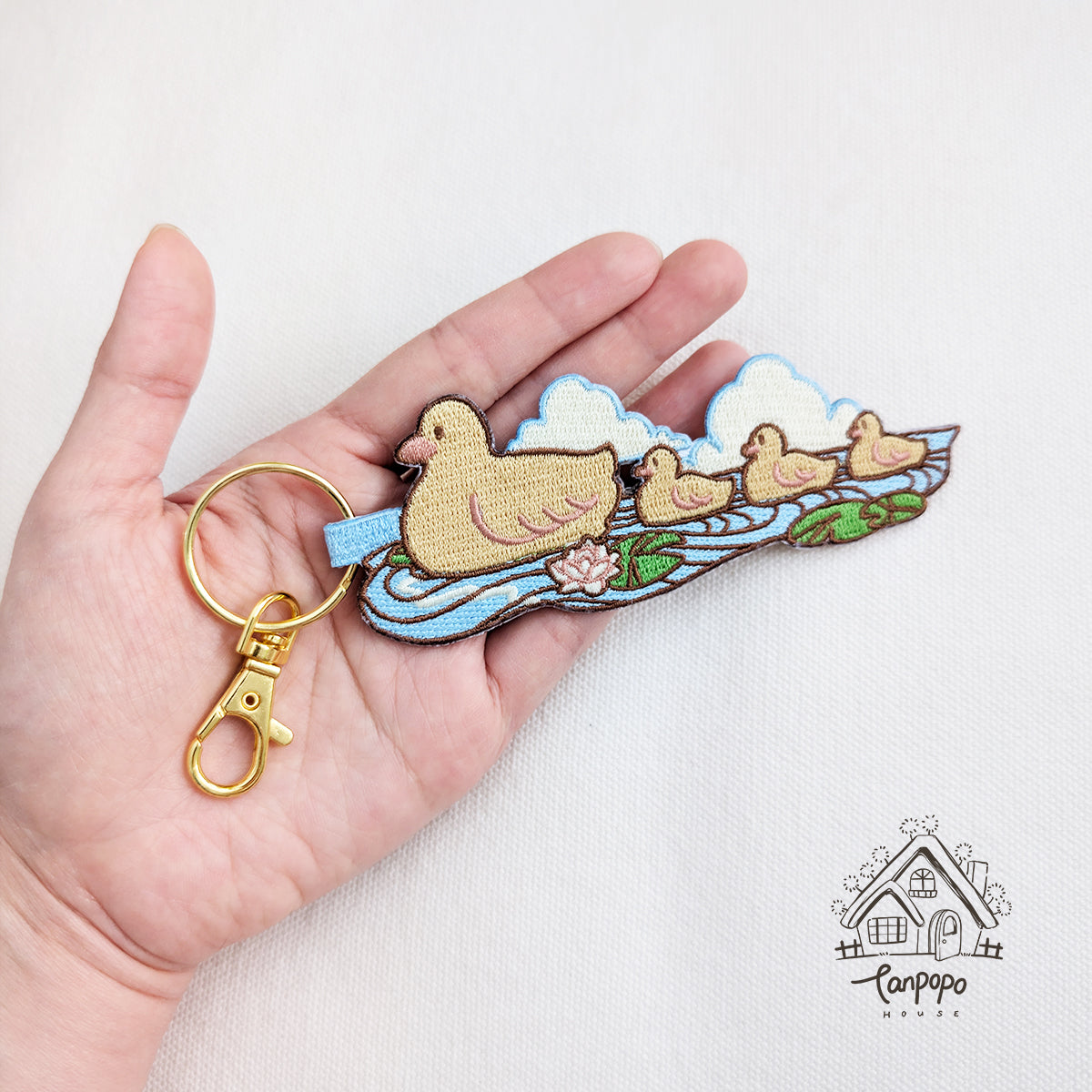 Embroidered Keychain - Duck Family