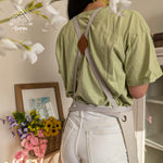 Load image into Gallery viewer, Canvas Apron - Tea &amp; Flower
