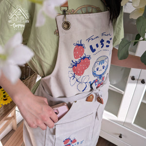 Canvas Apron - Farm Fresh Strawberries