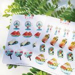 Load image into Gallery viewer, Summer Days - Vinyl Sticker Sheets
