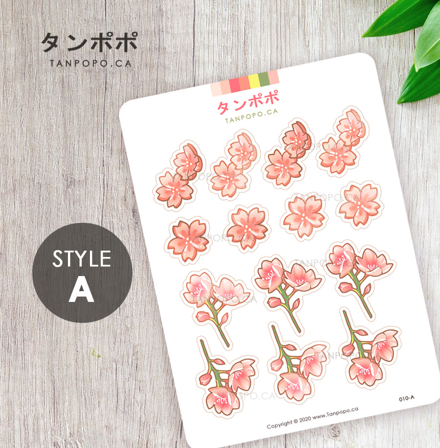 Cherry Blossoms - Vinyl Sticker Sheets