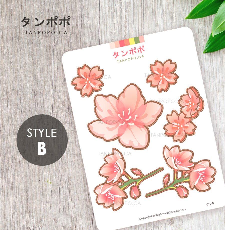 Cherry Blossoms - Vinyl Sticker Sheets