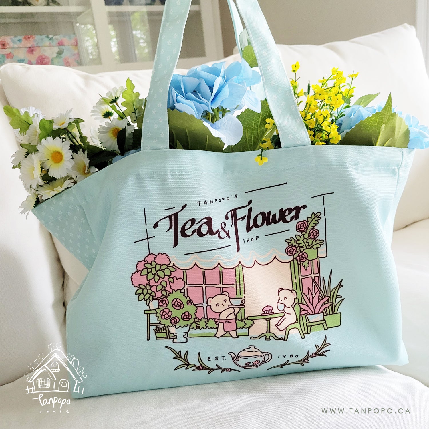 Tote Bag - Tea and Flower